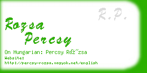 rozsa percsy business card